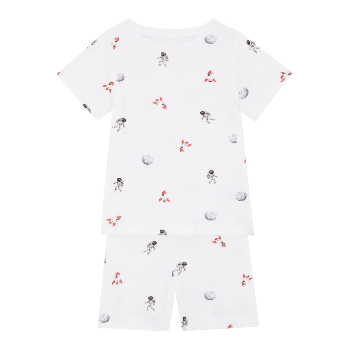 Bamboo and Organic Cotton Summer Pyjamas - Space - Short Kids Pjs ...