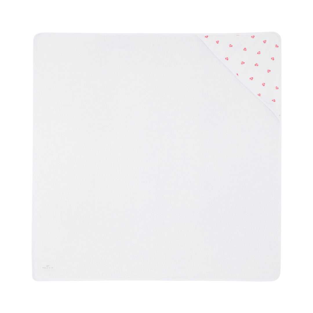 Large Hooded Towel - Pink Heart