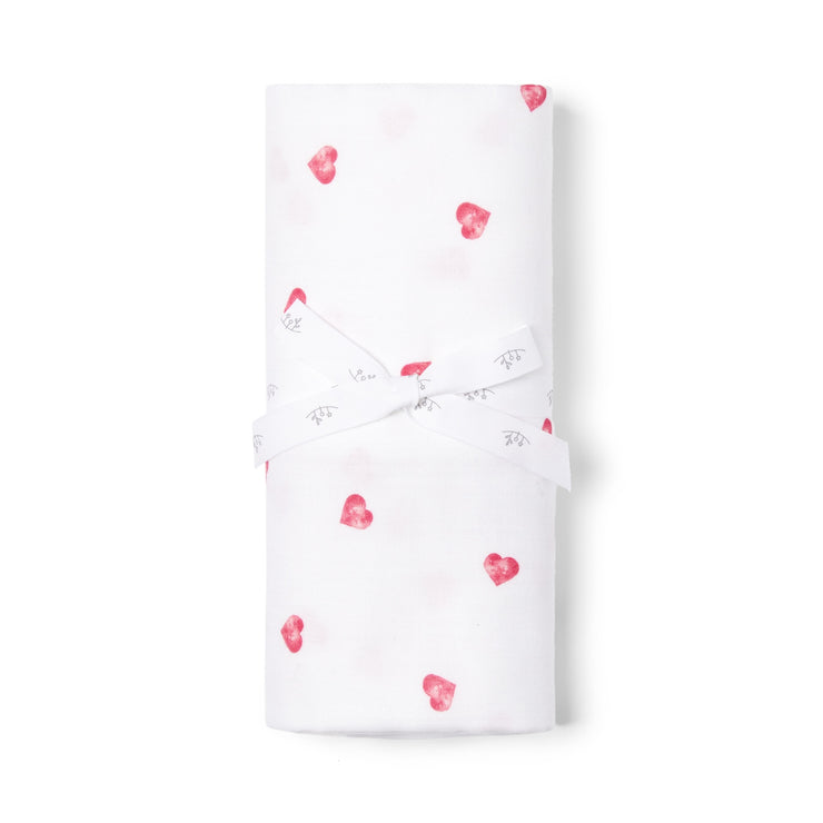 XL Bamboo Muslin - Pink Heart