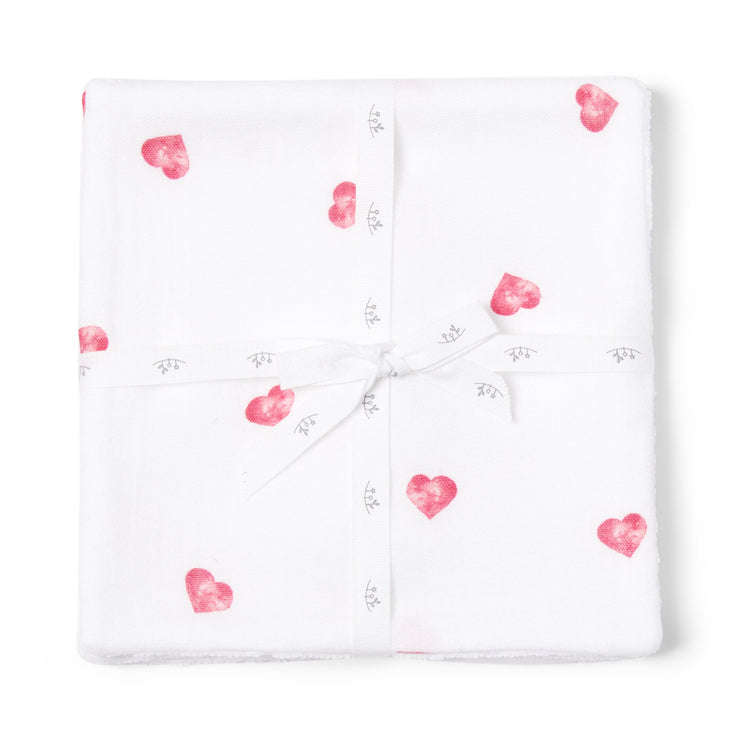 Bamboo Washcloth 3 Pack - Pink Heart