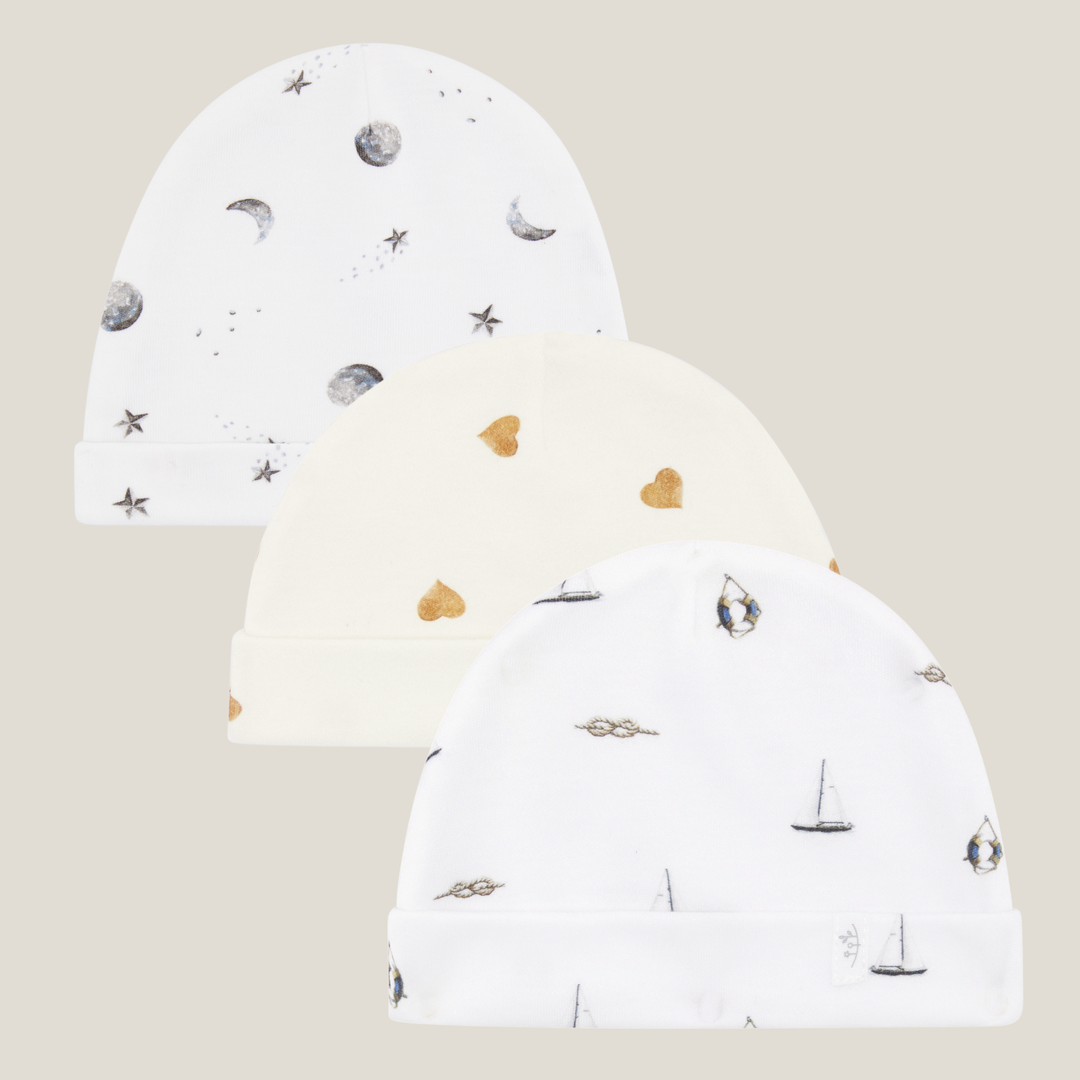 3 Pack Hats - 0-3m SAMPLE