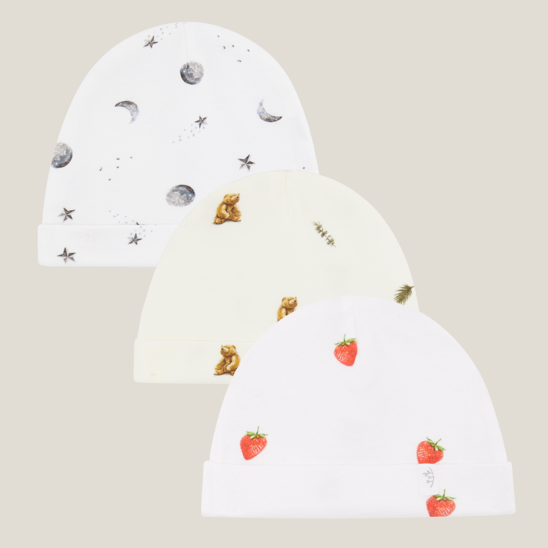 3 Pack Hats - 3-6m SAMPLE