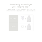 Muslin Sleeping Bag (0.5 TOG) - Heart