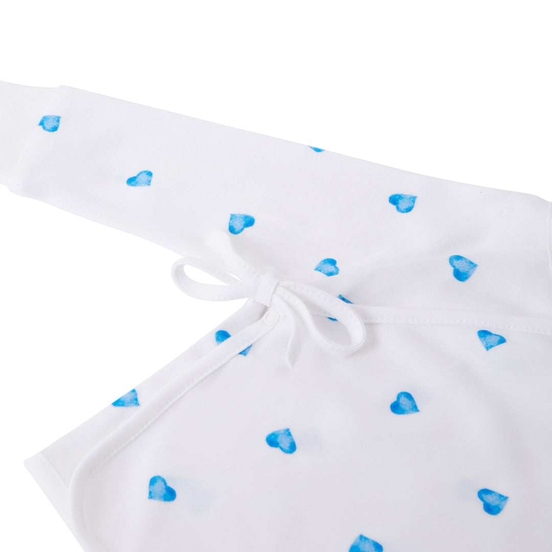 Wrap-over 2 Piece Set - Blue Heart