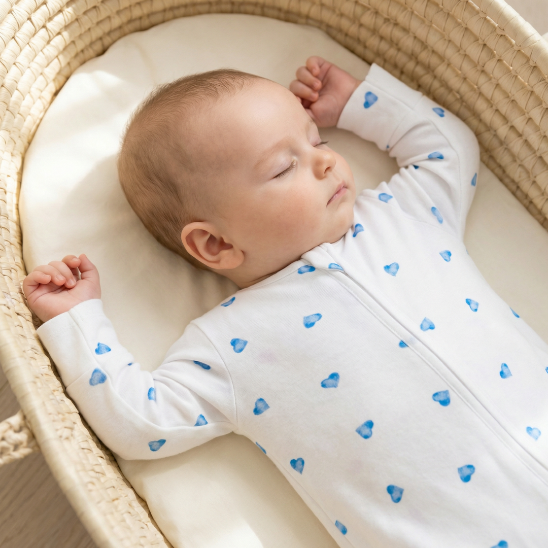 Sleepsuit - Blue Heart