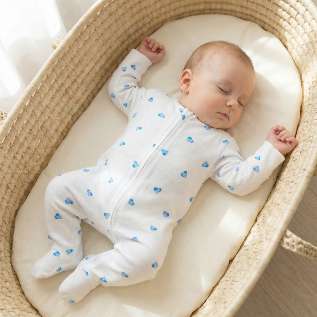 Sleepsuit - Blue Heart