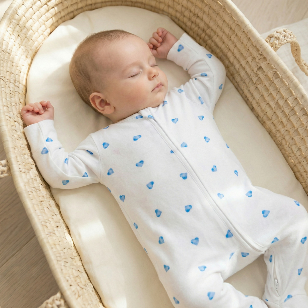 Sleepsuit - Blue Heart