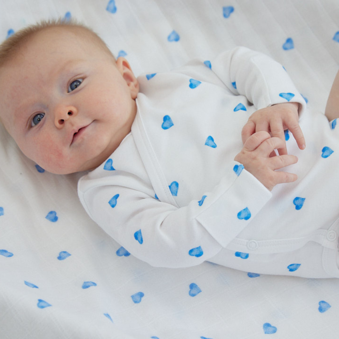 Long Sleeve Bodysuit - Blue Heart