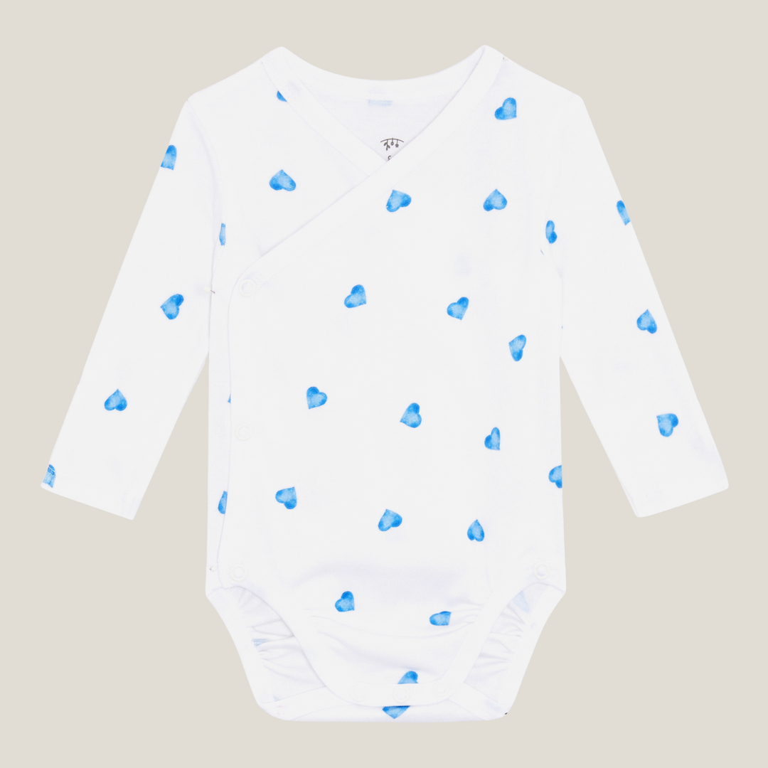 Long Sleeve Bodysuit - Blue Heart