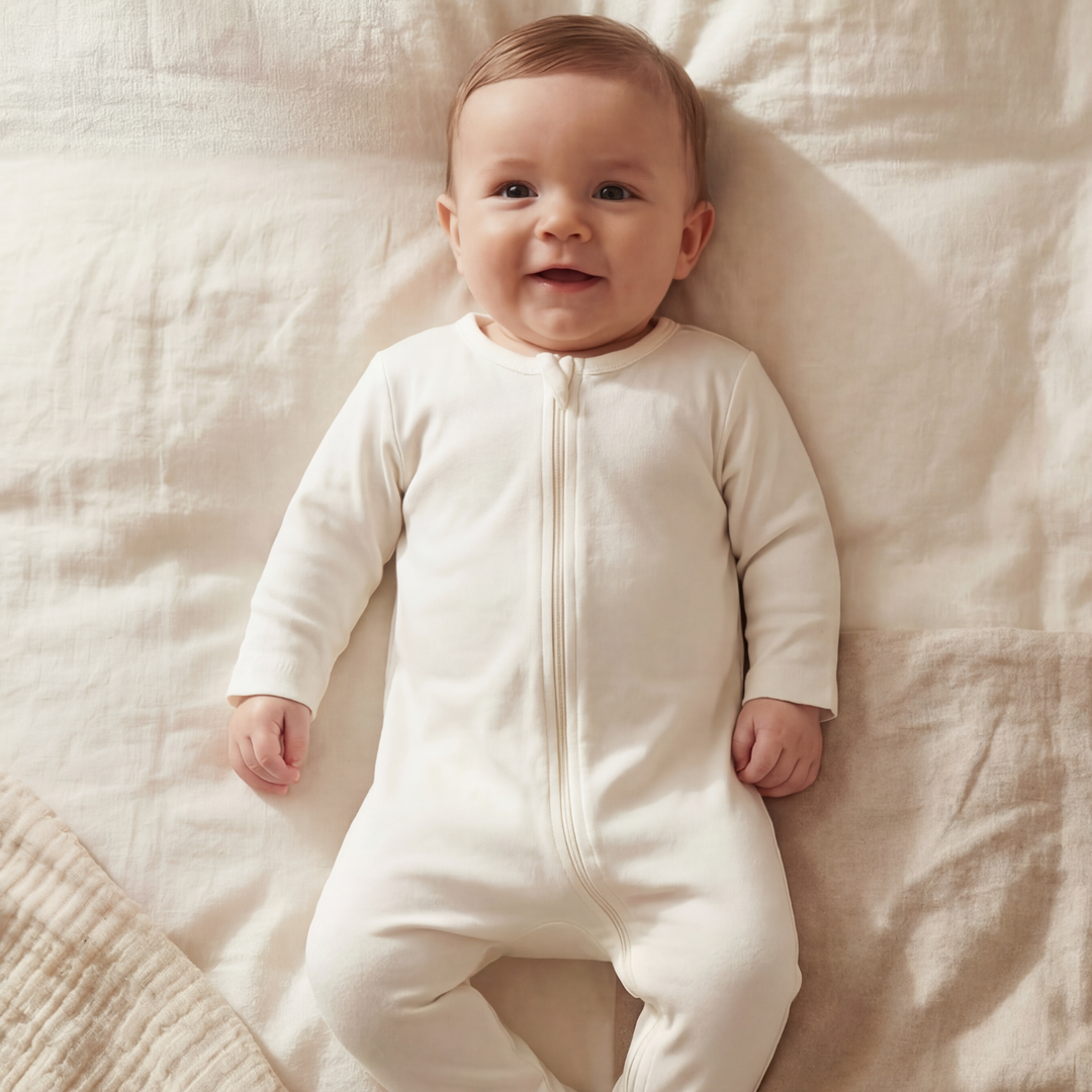 Sleepsuit 2 Pack - Brown Bear/ Warm White