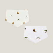 Bibs - Set of 2 - Brown Bear / Safari