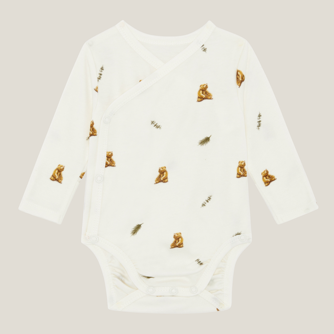 Long Sleeve Bodysuit - Brown Bear