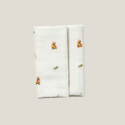 Original Bamboo Muslin Square - Brown Bear