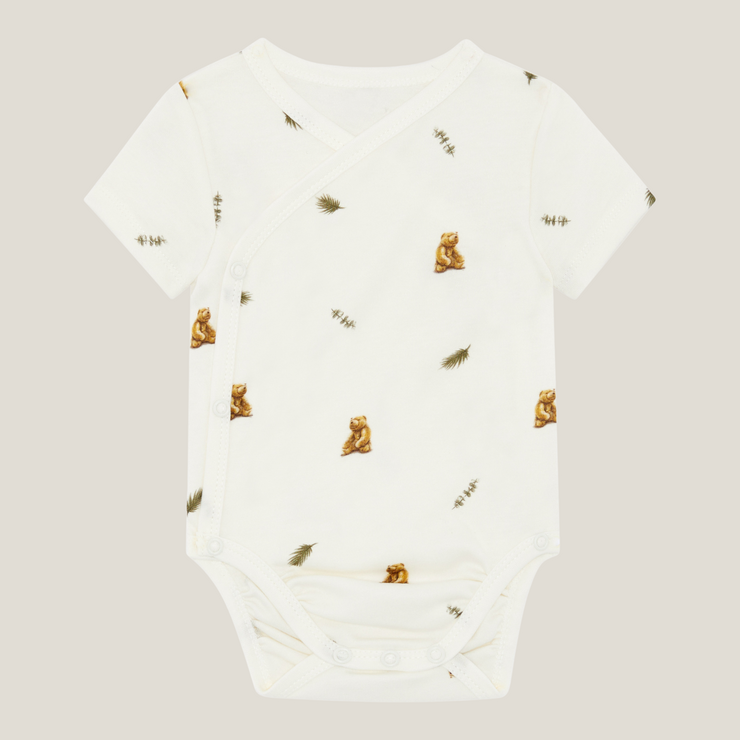 Short Sleeve Bodysuit - Brown Bear