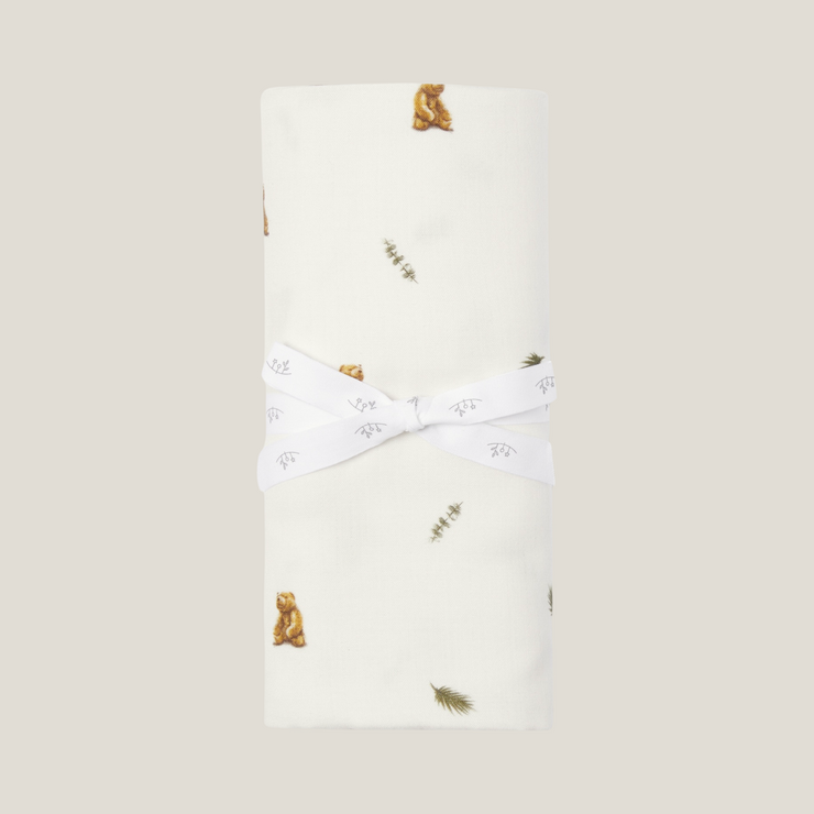 XL Bamboo Muslin - Brown Bear