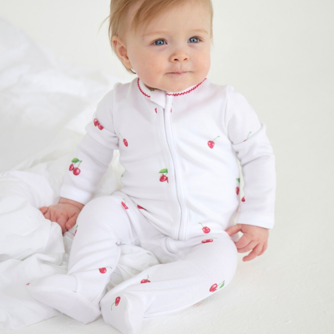 Sleepsuit with Trim - Cherry