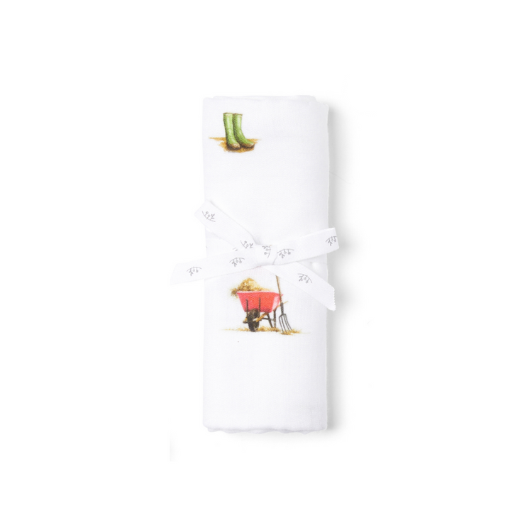 Classic Bamboo Muslin Square - Farm