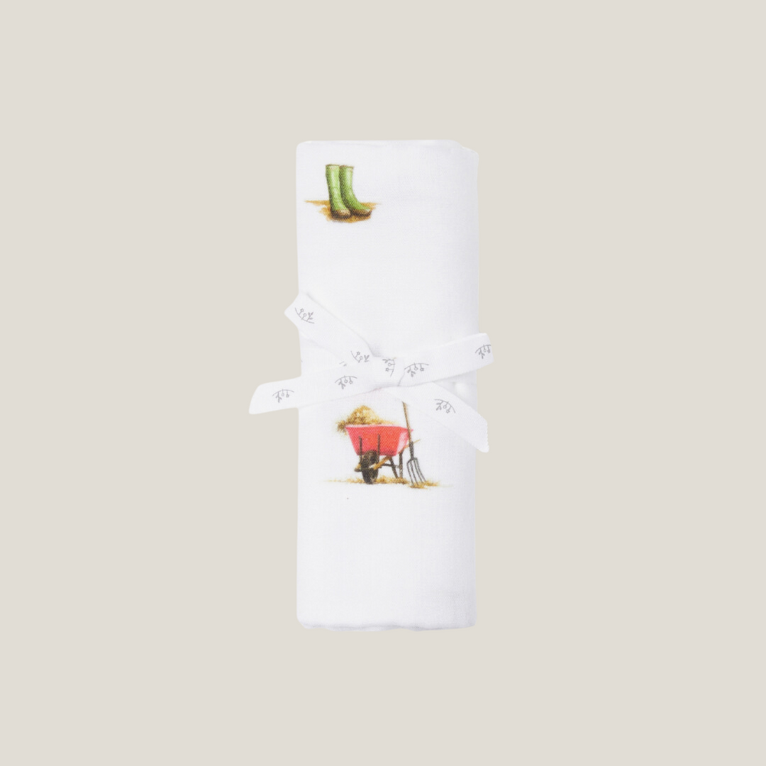 Classic Bamboo Muslin Square - Farm
