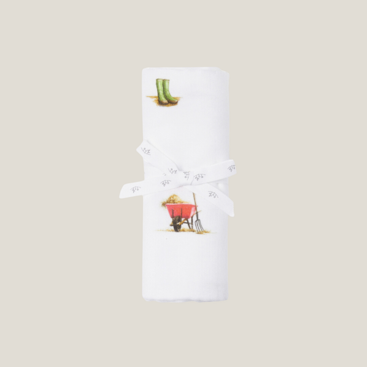 Classic Bamboo Muslin Square - Farm