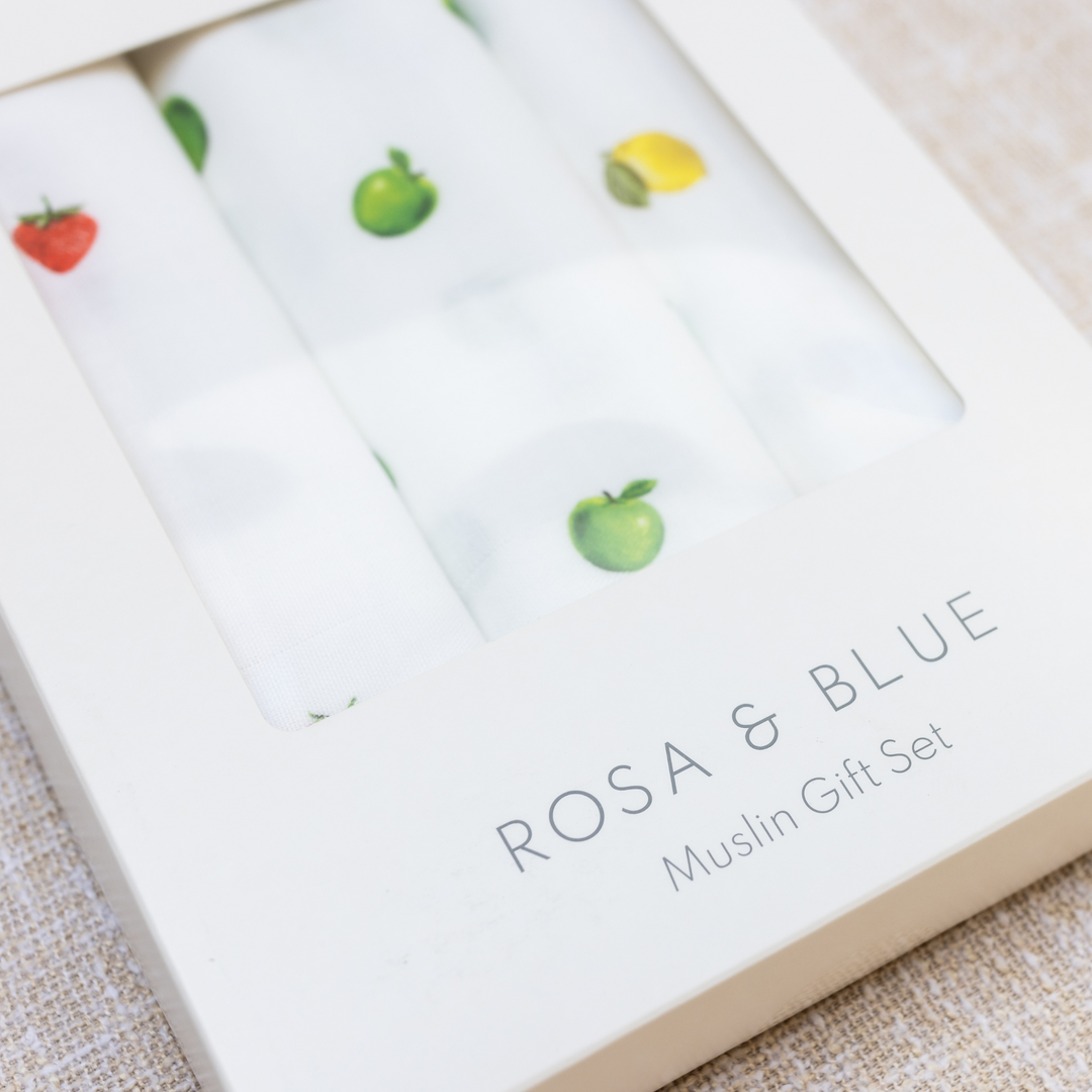 Bamboo Muslin Gift Set - Fruit Trio