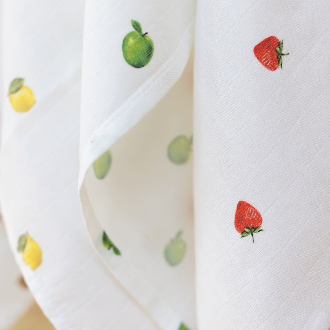 Bamboo Muslin Gift Set - Fruit Trio