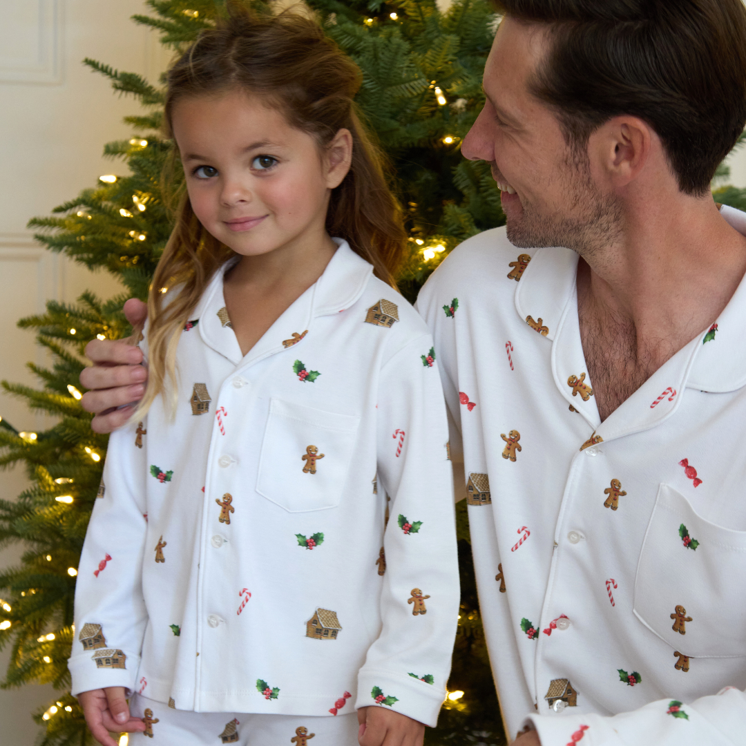 Gingerbread Pyjamas Men's Gingerbread Family Pyjamas – Rosa and Blue