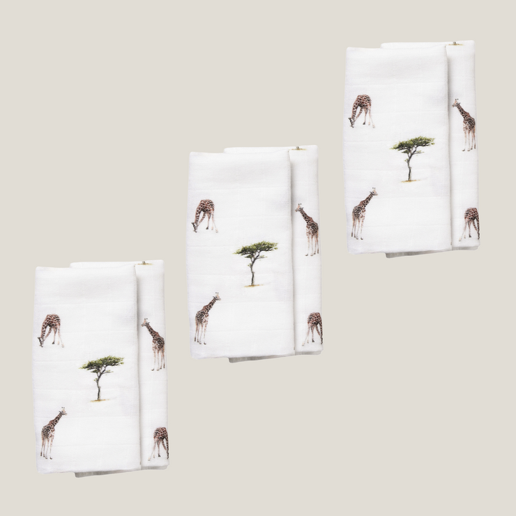 3 Pack - Giraffe Original Muslin Squares