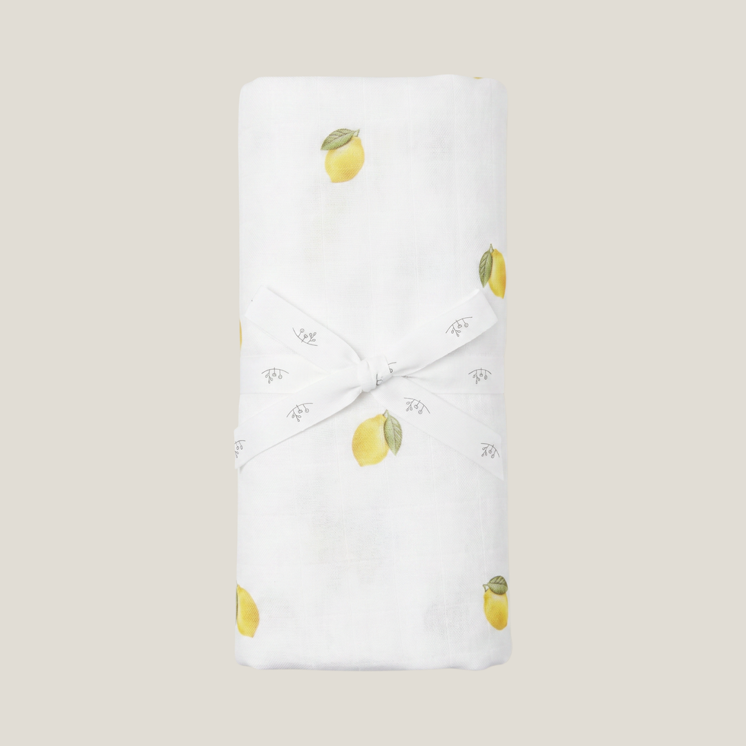XL Bamboo Muslin Swaddle - Lemon