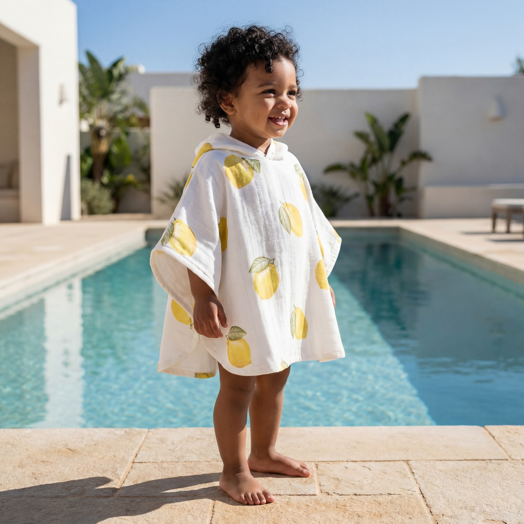 Muslin Poncho - Lemon
