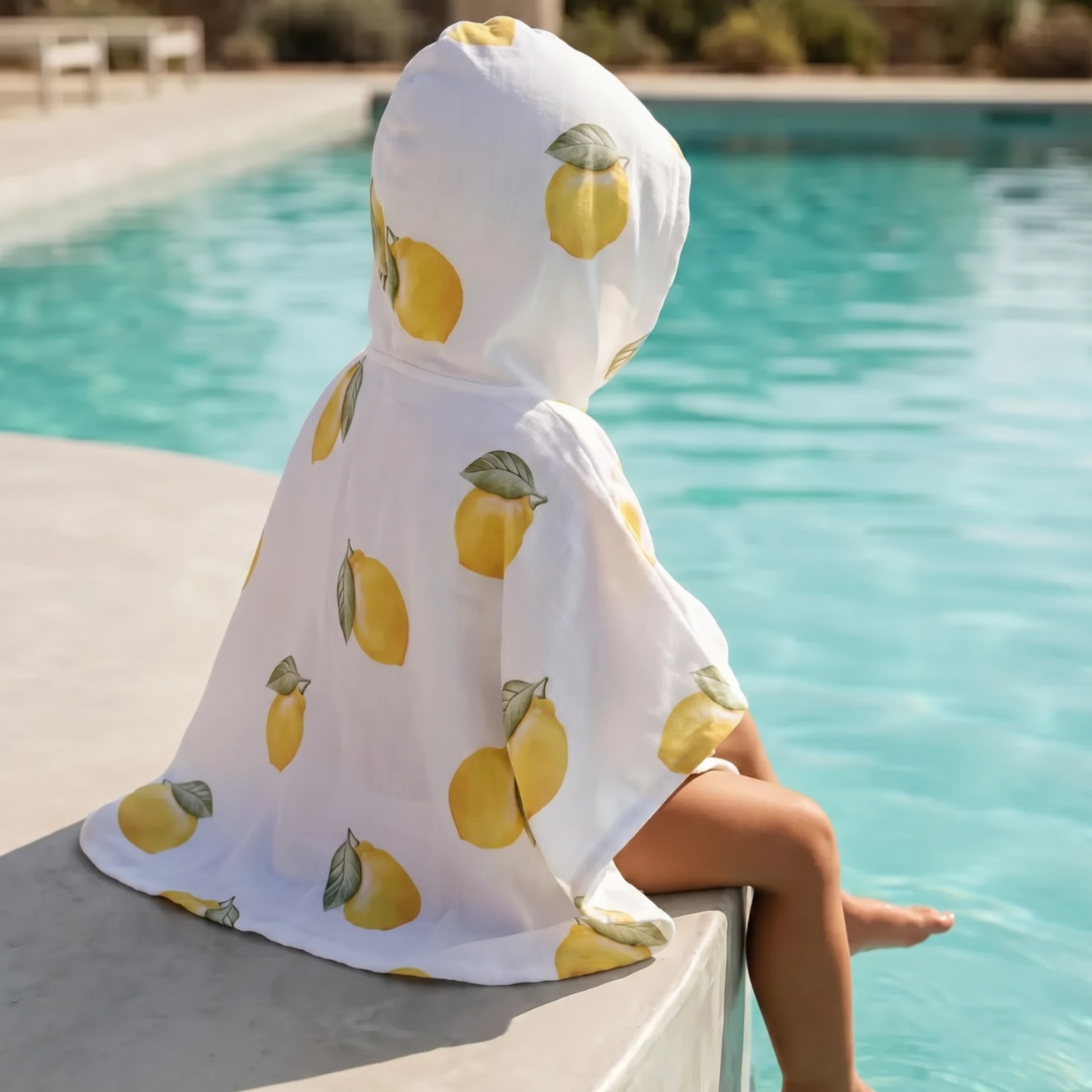 Muslin Poncho - Lemon