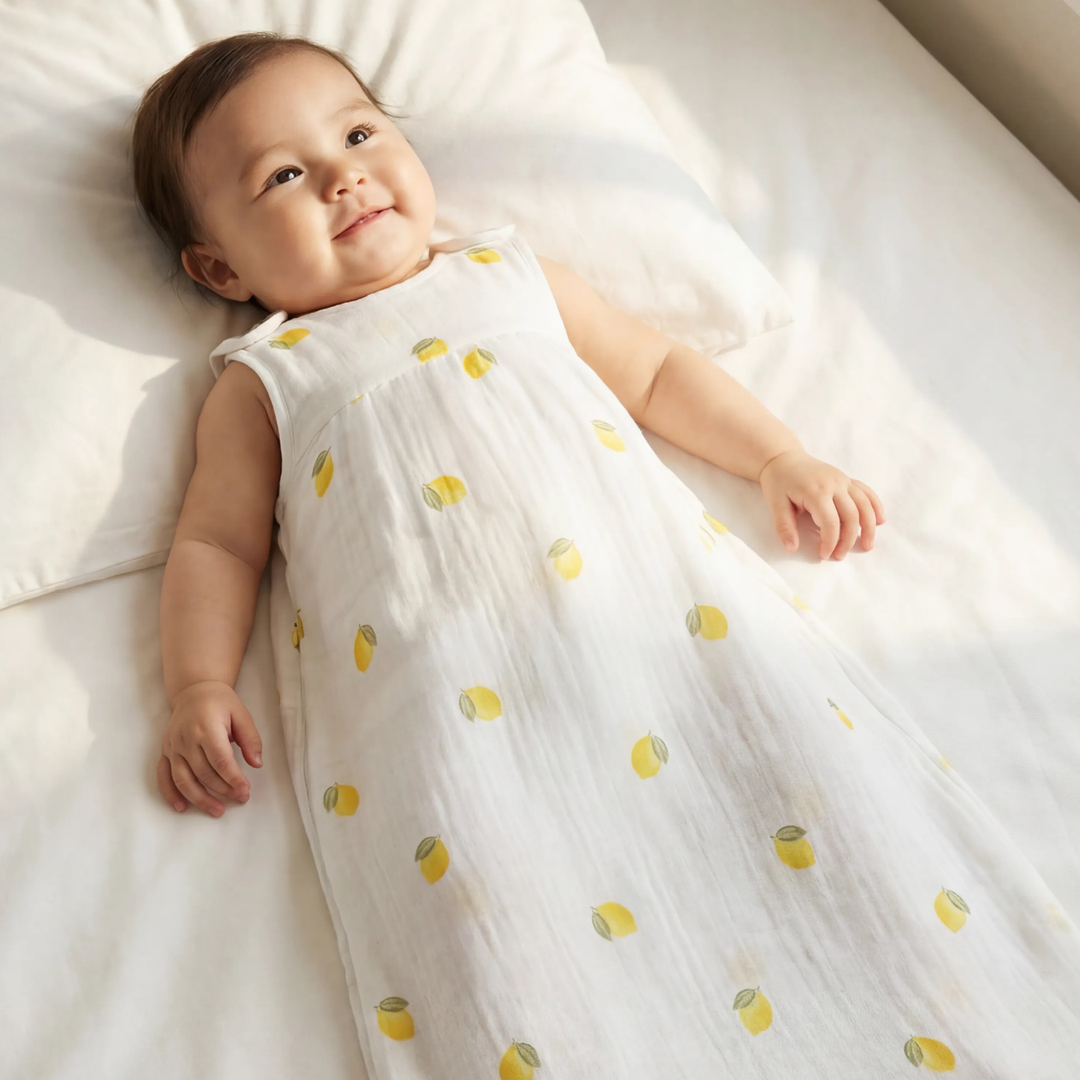 Muslin Sleeping Bag 0.5 TOG - Lemon