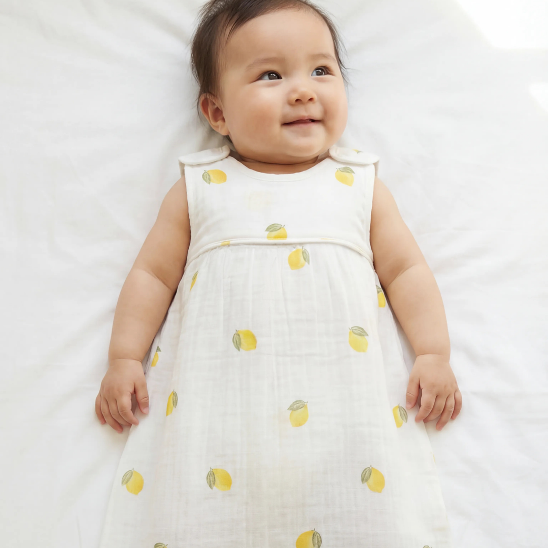 Muslin Sleeping Bag 0.5 TOG - Lemon