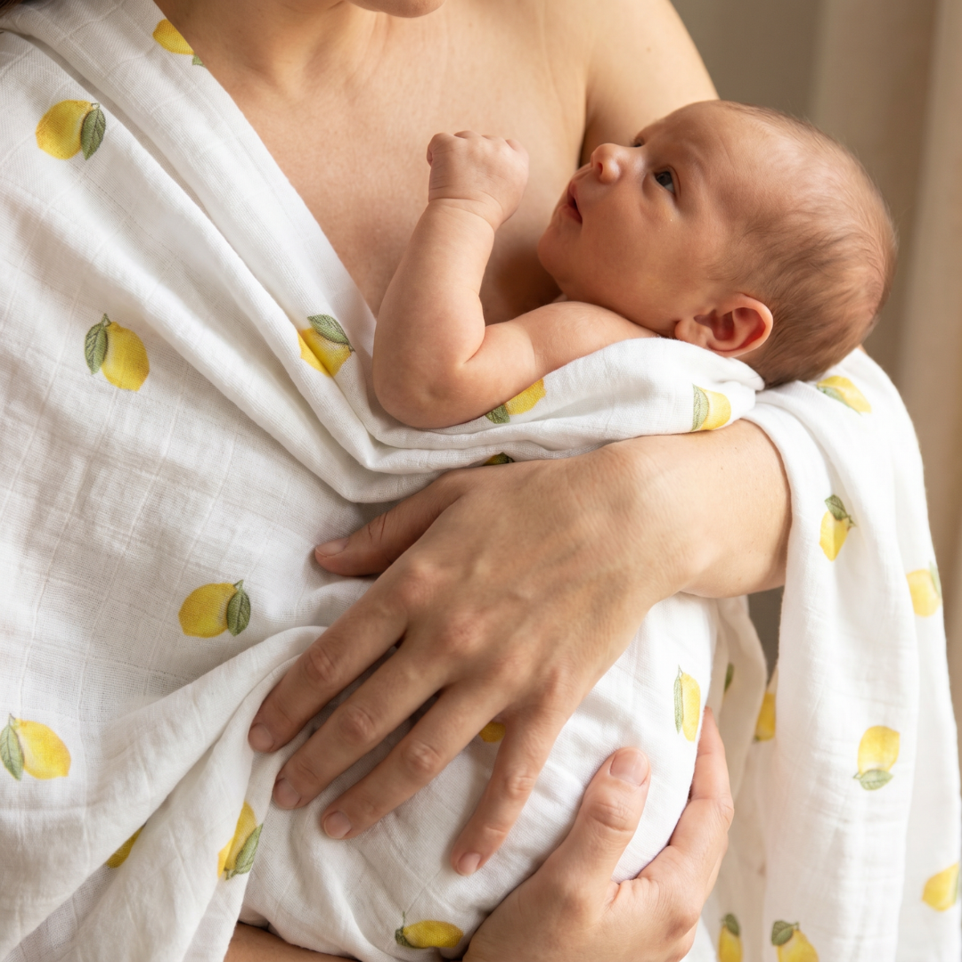 XL Bamboo Muslin Swaddle - Lemon