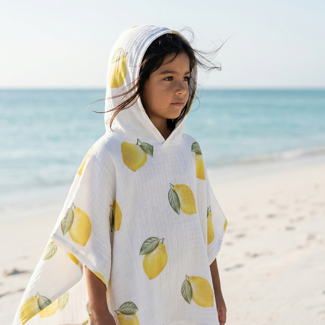 Muslin Poncho - Lemon