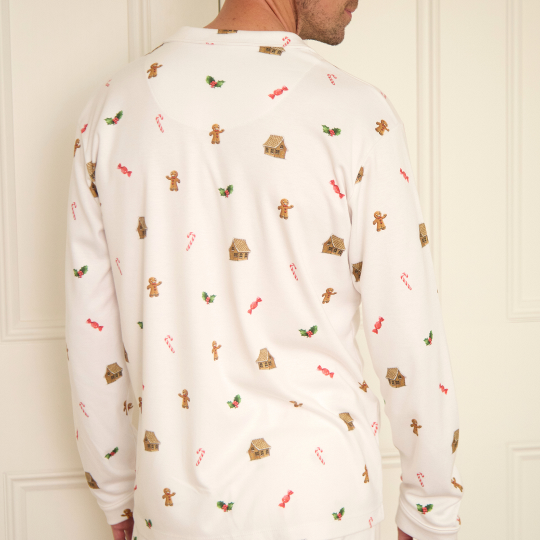 Gingerbread Pyjamas Men's Gingerbread Family Pyjamas – Rosa and Blue