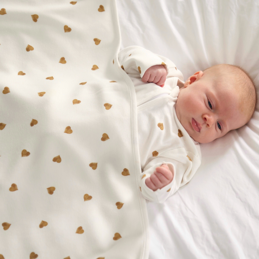 Baby Blanket - Neutral Heart