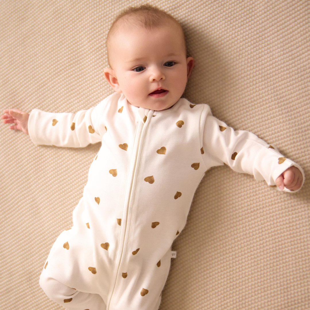 Neutral Heart Sleepsuit