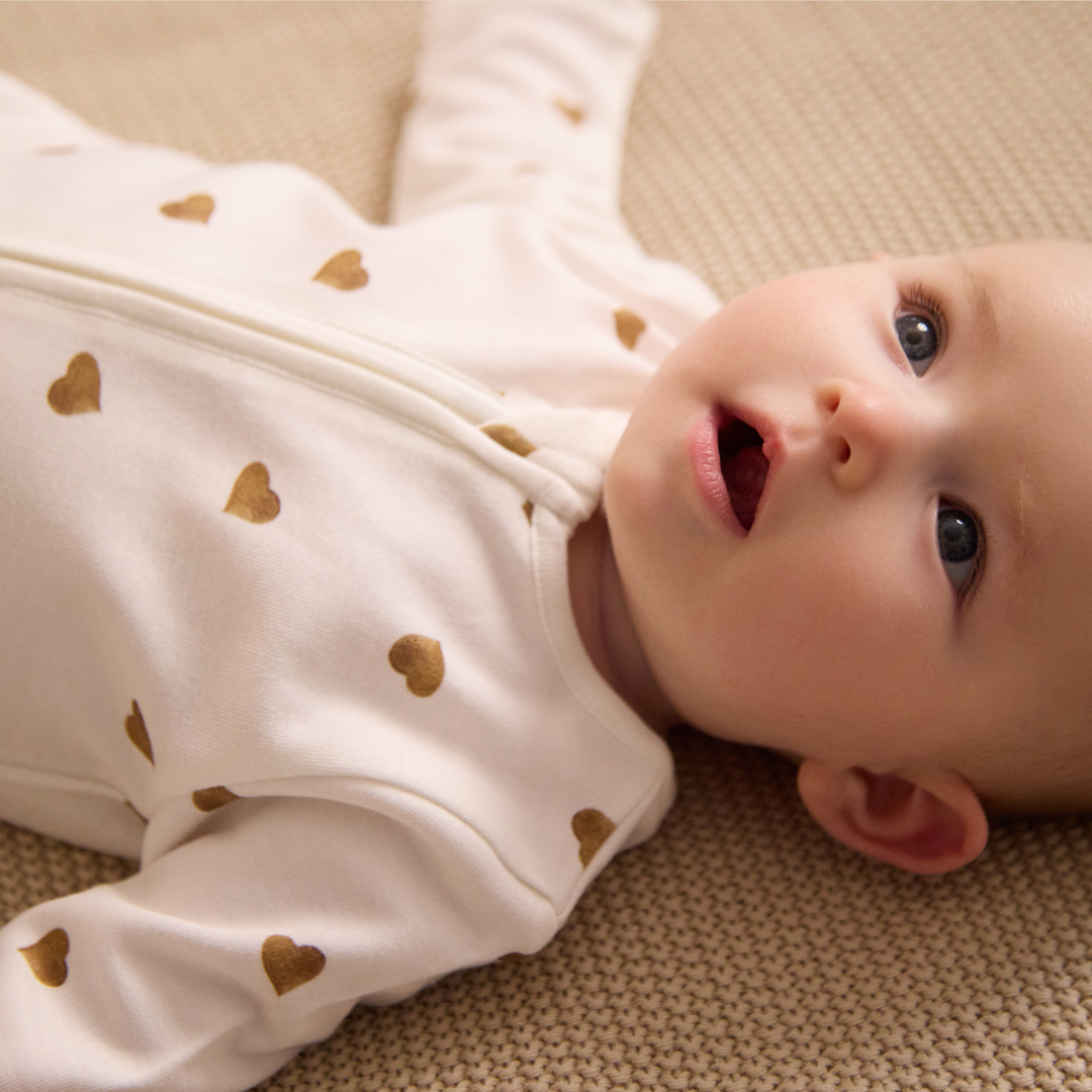 Neutral Heart Sleepsuit
