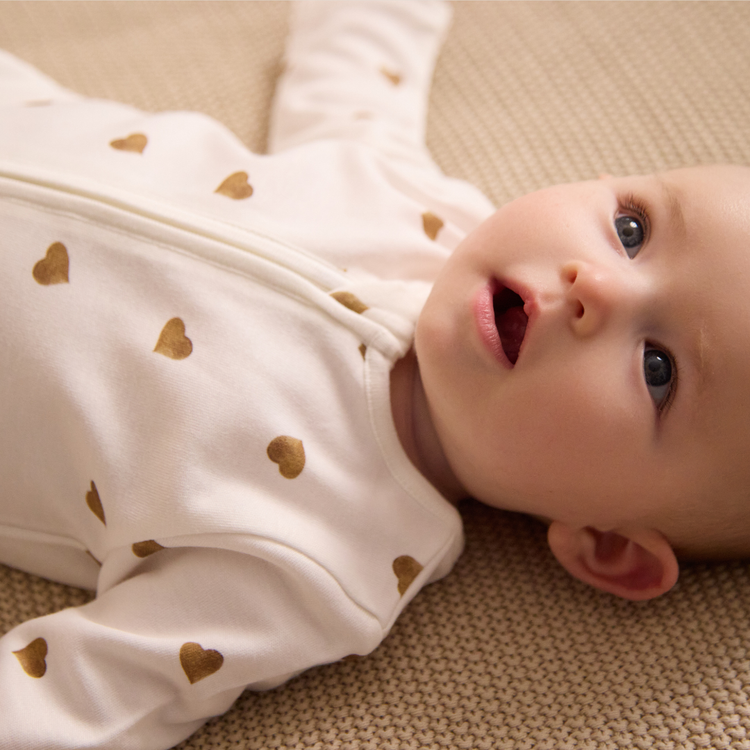 Neutral Heart Sleepsuit