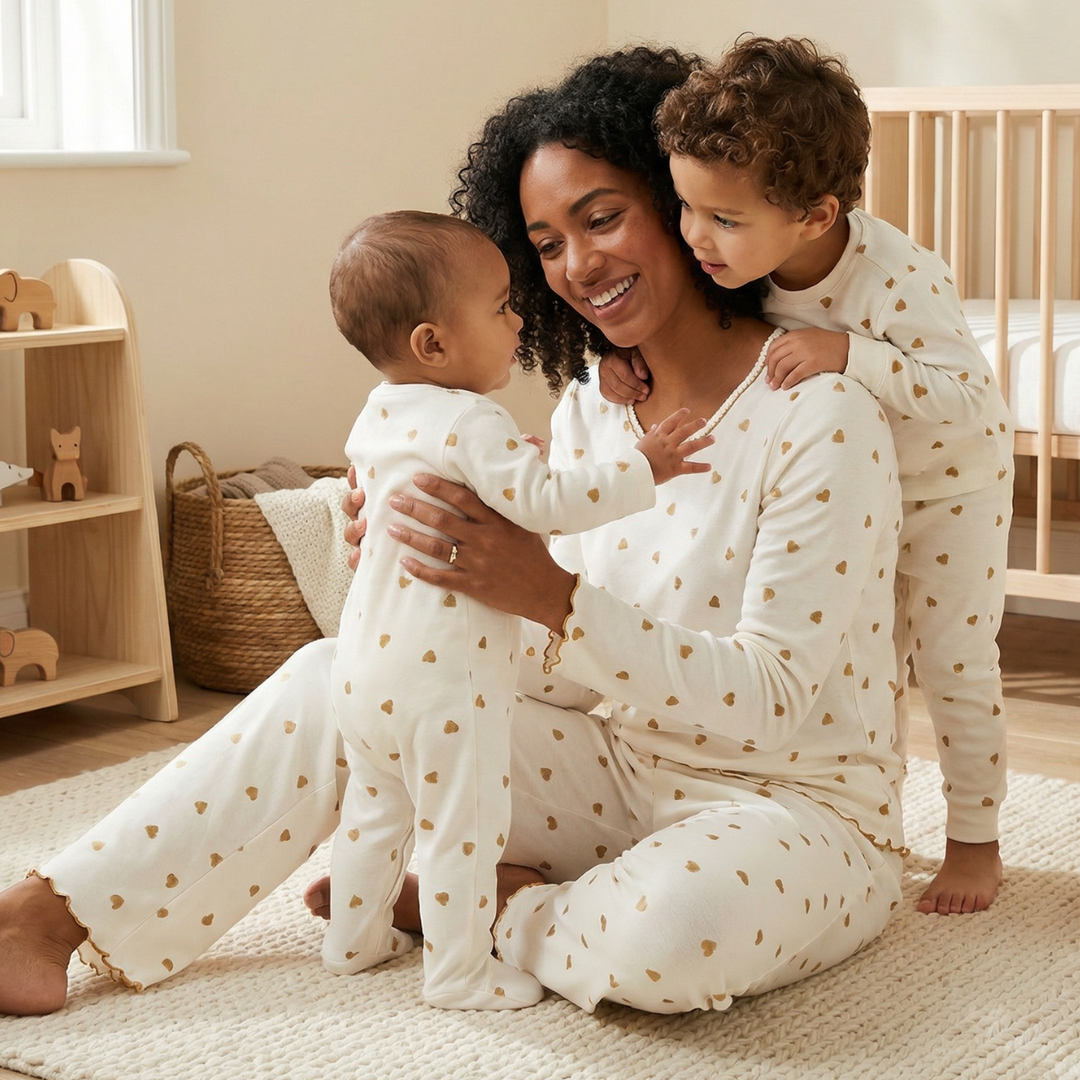 Women's Neutral Heart Pyjamas