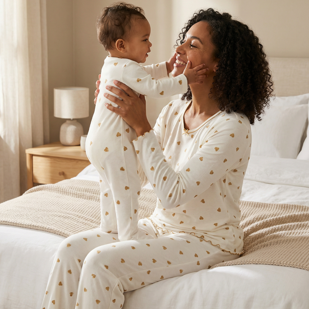 Women's Neutral Heart Pyjamas
