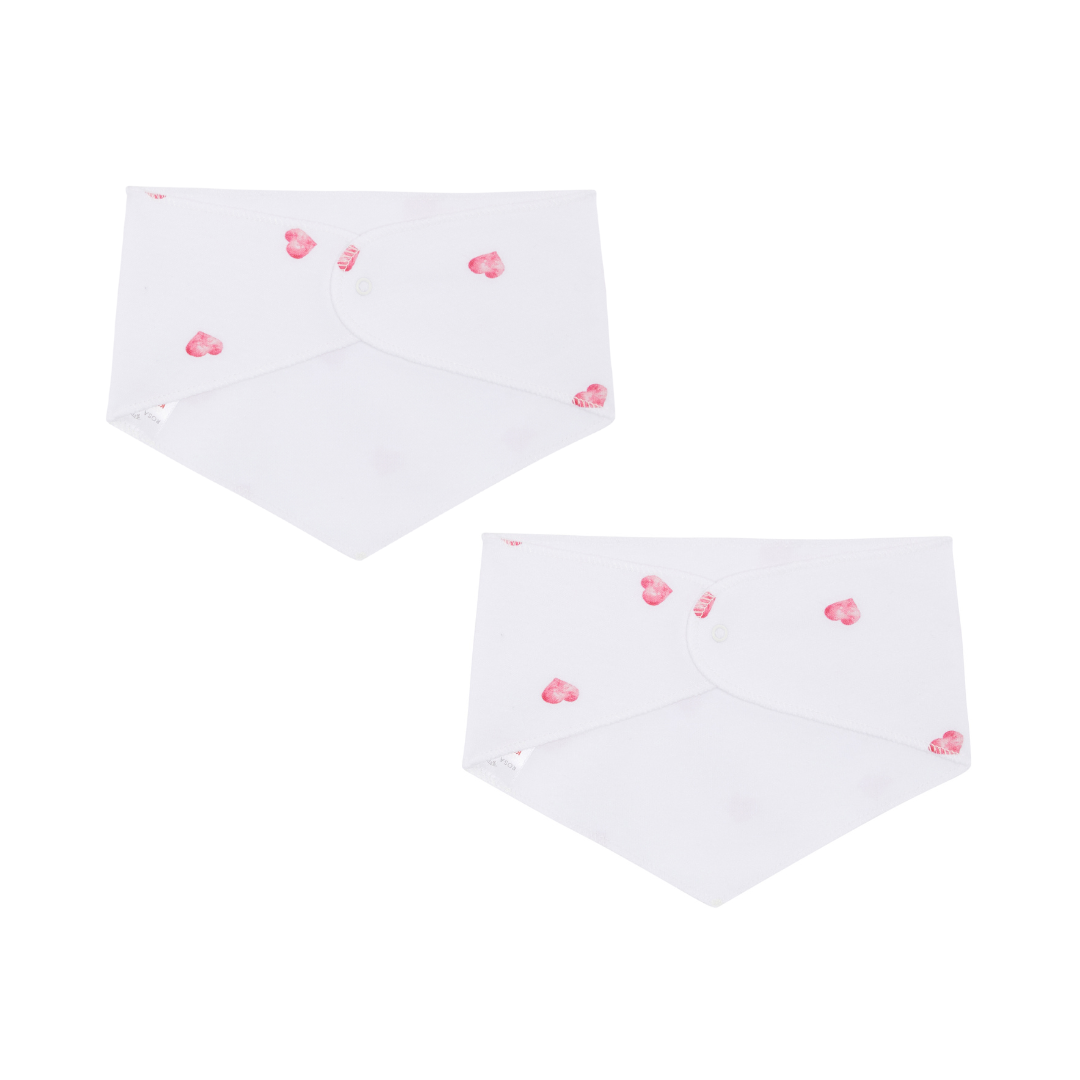 Bibs - Set of 2 - Pink Heart