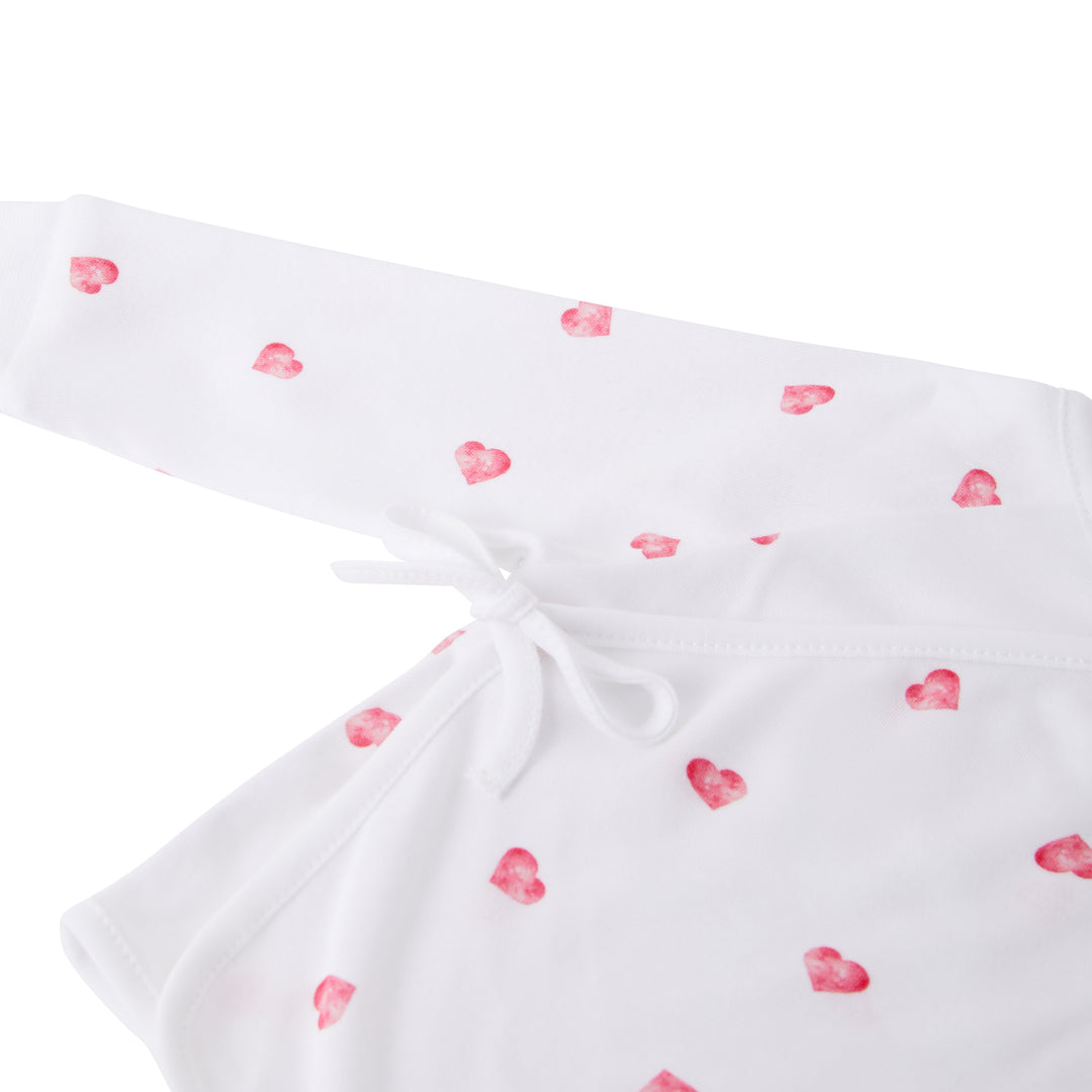 Wrap-over 2 Piece Set - Pink Heart