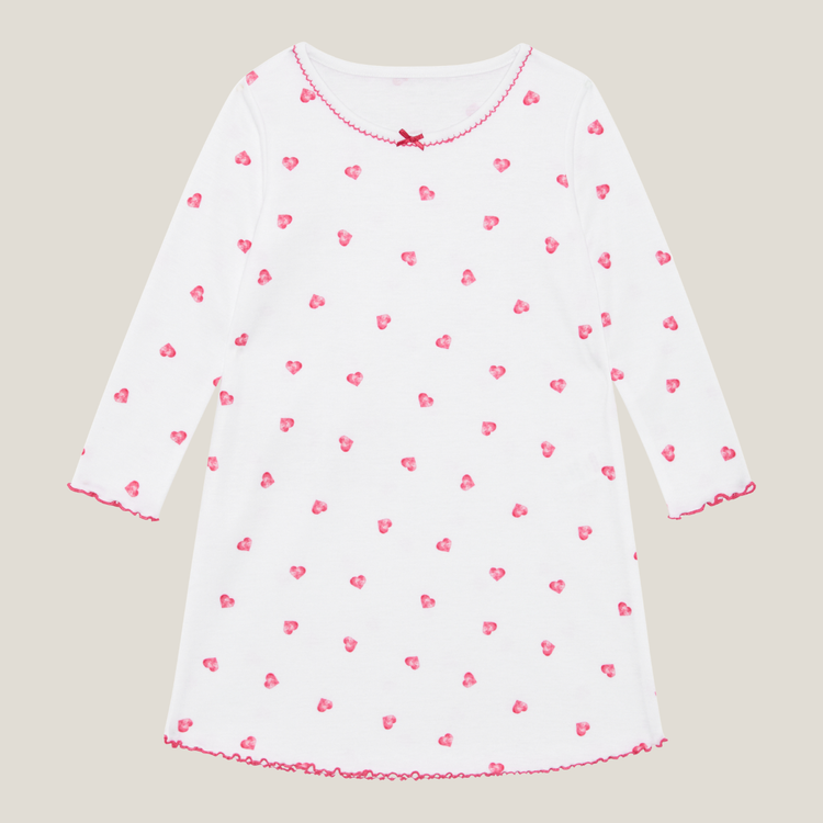 Pink Heart Long Sleeve Nightdress