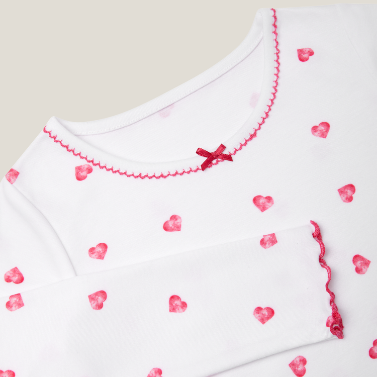 Pink Heart Long Sleeve Nightdress