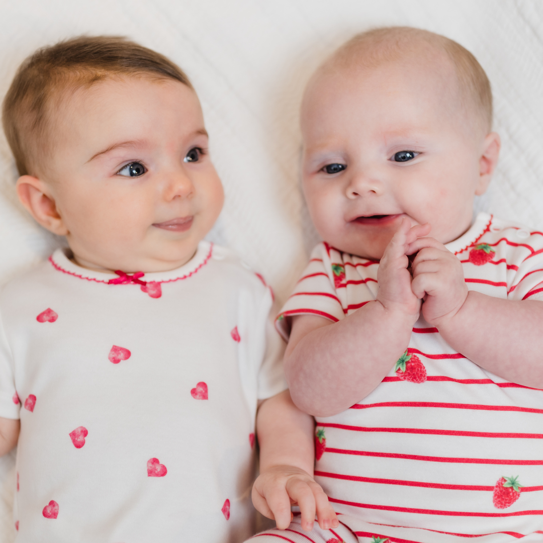 Romper with Trim - Raspberry