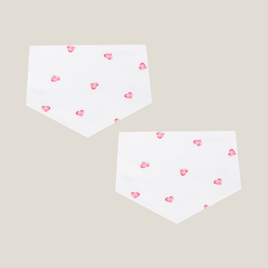 Bibs - Set of 2 - Pink Heart