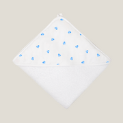 Large Hooded Towel - Blue Heart