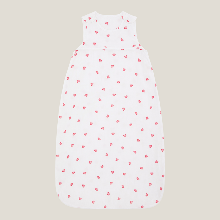 Muslin Sleeping Bag (0.5 TOG) - Heart