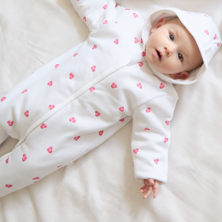 Pink Heart Pramsuit 